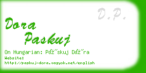 dora paskuj business card